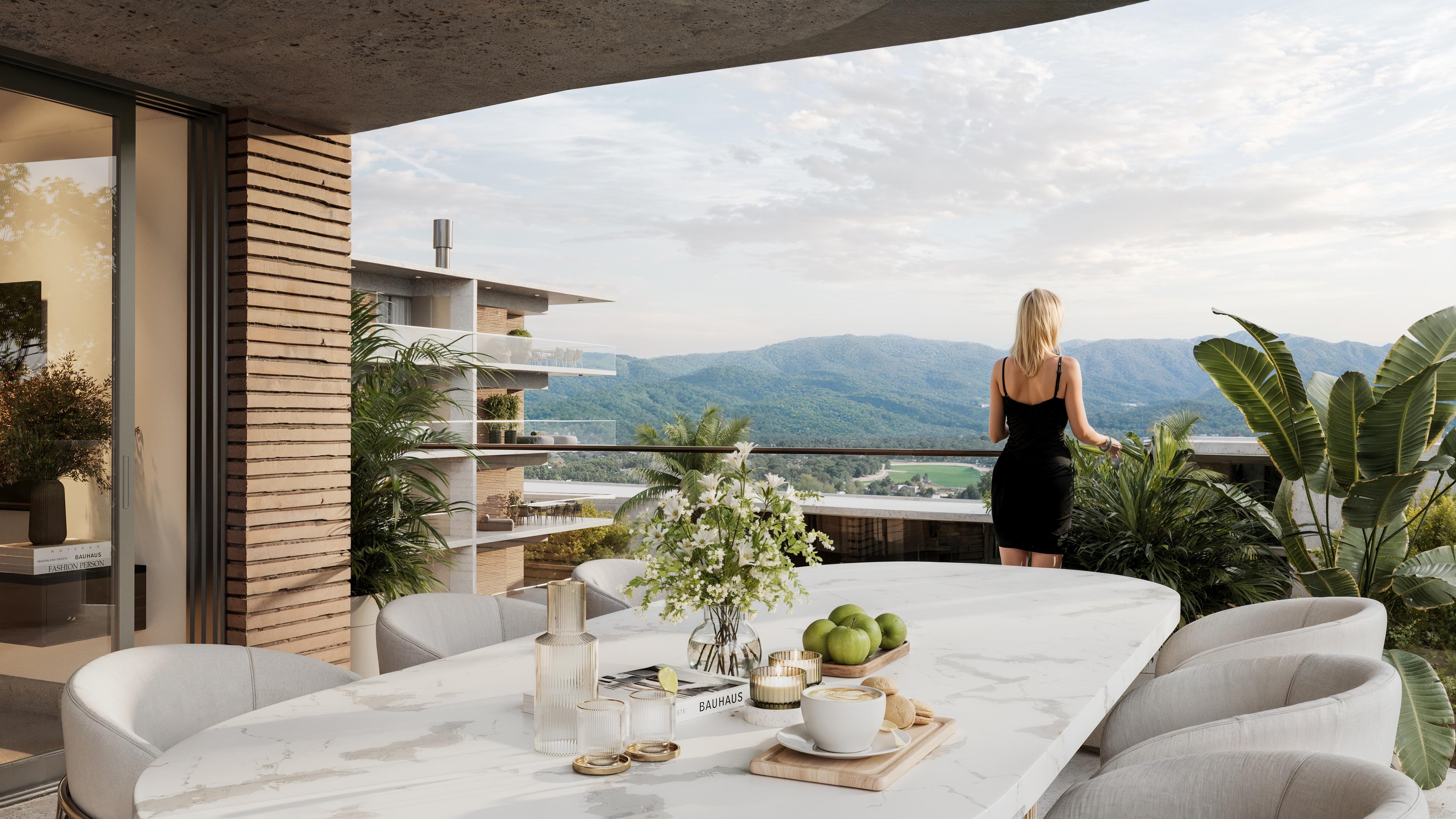 Waldhaus balcony view